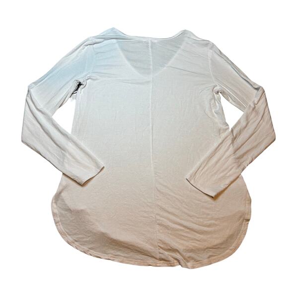 Halogen White Long Sleeve V-Neck Tee Shirt Women’s Medium NWT - Picture 2 of 6